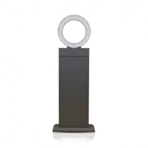 Potelet rectangle RING Miidex Lighting 12 W diffuseur rond gris IP54 - 67754 photo du produit Secondaire 1 L