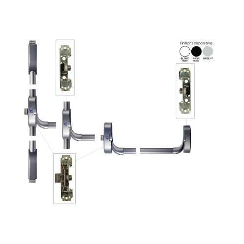 Antipanique barre 1 point EVAK Héraclès argent photo du produit Secondaire 3 L