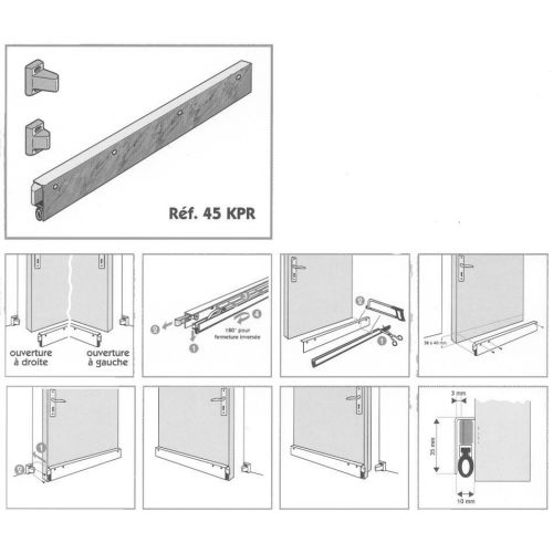 Plinthe automatique en applique KLOMATIC PRESTIGE ton bois 0,93m - JEAN JOURJON - 045533 pas cher Secondaire 1 L