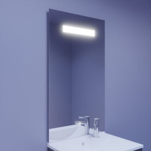 Miroir salle de bain ELEGANCE avec bandeau LED 60x105cm - CUISIBANE - S02ELEGAN60GH pas cher Secondaire 2 L