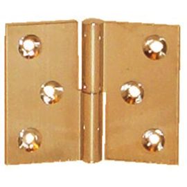 Paumelle laiton poli 60x40mm gauche n&oelig;ud de 6mm axe acier - PO6240S10 pas cher Principale M