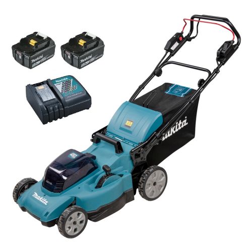 Tondeuse autotractée LXT 36 V (2 x 18 V) 48 cm + 2 batteries 5 Ah + chargeur MAKITA DLM481CT2 photo du produit