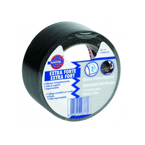 Ruban adh&eacute;sif toil&eacute; 201 TPL noir 50mmx50m - EUROCEL - 031701362 pas cher Secondaire 1 L