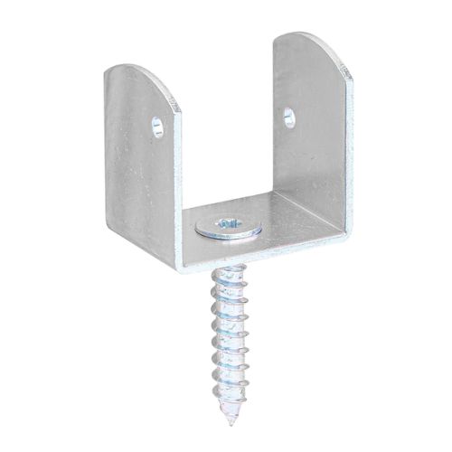 &Eacute;querre pour cl&ocirc;ture tress&eacute;e en U 38 x 38 mm vis 9 x 45 mm acier ALBERTS 213374 photo du produit Principale L