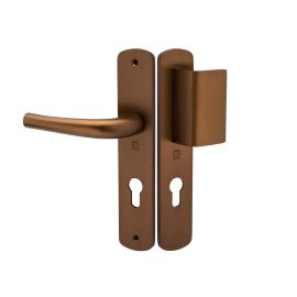 Ensemble sur plaque aluminium SALOME HOME ELEGANCE entraxe 195mm palière clé I chocolat - HERACLES - B-SALOME-103 pas cher Principale M