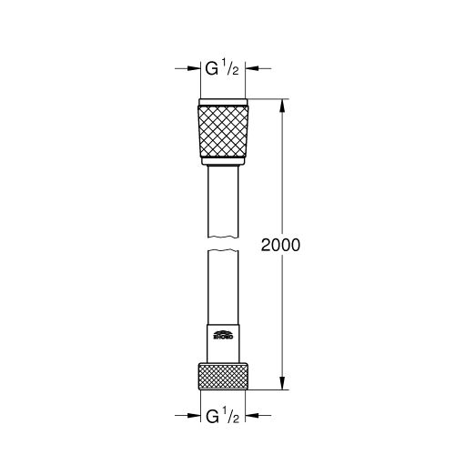 Flexible de douche ROTAFLEX TWISTSTOP 2000 mm GROHE 28413002 photo du produit Secondaire 1 L