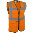 Gilet de signalisation haute visibilit&eacute; orange multipoches taille M SINGER SAFETY GARO02 photo du produit
