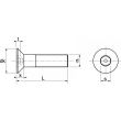 Vis à métaux tête fraisée hexagonale creuse inviolable A2 DIN 7991 3X16 boîte de 100 - ACTON - 628013X16 pas cher Secondaire 3 S