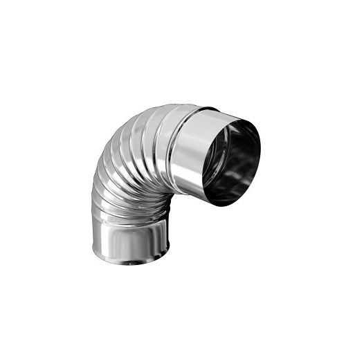 Coude 90&deg; pliss&eacute; inox 304 125 mm TEN - 362125 photo du produit Principale L