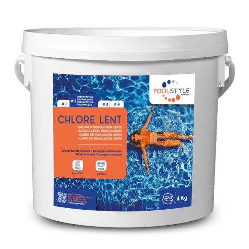 Chlore lent en galet 4kg - POOLSTYLE - PSL-500-0002 pas cher Principale L