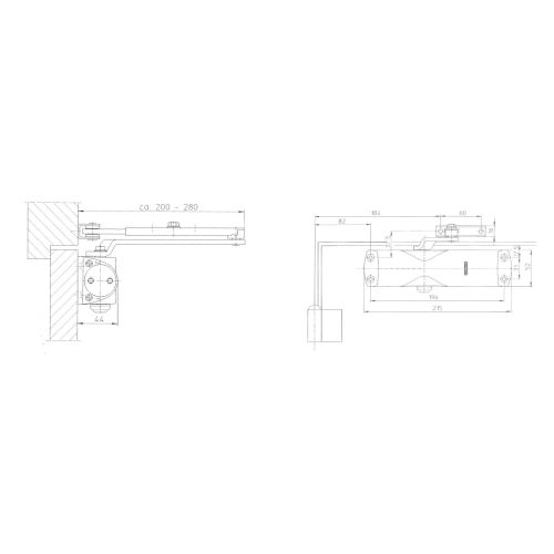 Ferme-porte TS 1000 force 3 argent - GEZE - 101 765 pas cher Secondaire 1 L