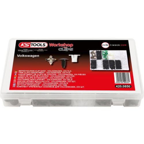 Assortiment d'agrafes pour Volkswagen 255 pièces KS TOOLS 420.0850 photo du produit Secondaire 3 L