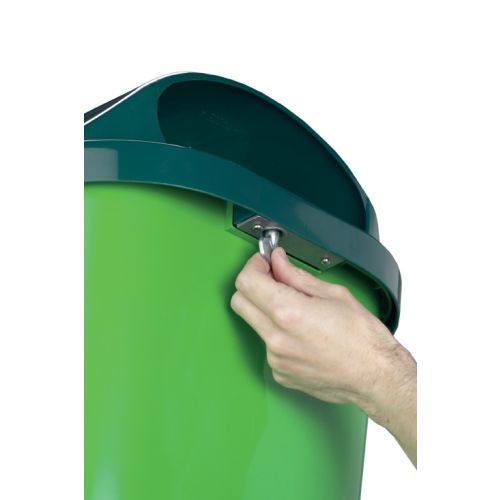 Corbeille murale Xerios 50l verte - ROSSIGNOL - 59866 pas cher Secondaire 3 L