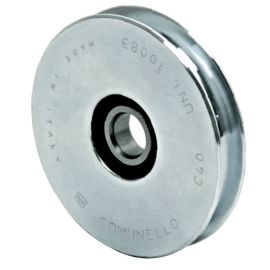 Galet pour corde Comunello poulie diamètre 58 mm à fixer acier zinguer - 340-60 pas cher Principale M