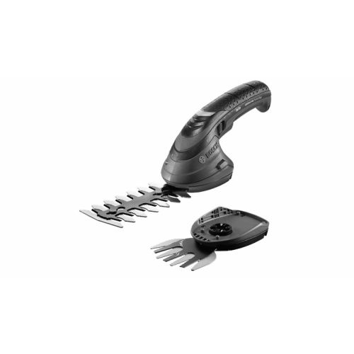 Cisaille taille-herbes et sculpte-haies &agrave; batterie int&eacute;gr&eacute; 3,6V Isio + chargeur + set de 2 lames + coffret - BOSCH - 0600833108 pas cher