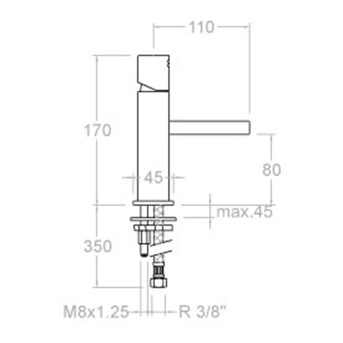 Mitigeur de lavabo KUATRO 4731 - RAMON SOLER - 229497 pas cher Secondaire 1 L