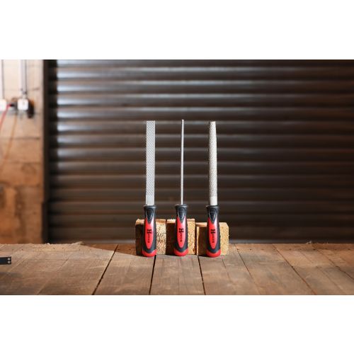 Set de 3 râpes à bois emmanchées grosses piqures 200 mm - HANGER - 110391 pas cher Secondaire 2 L