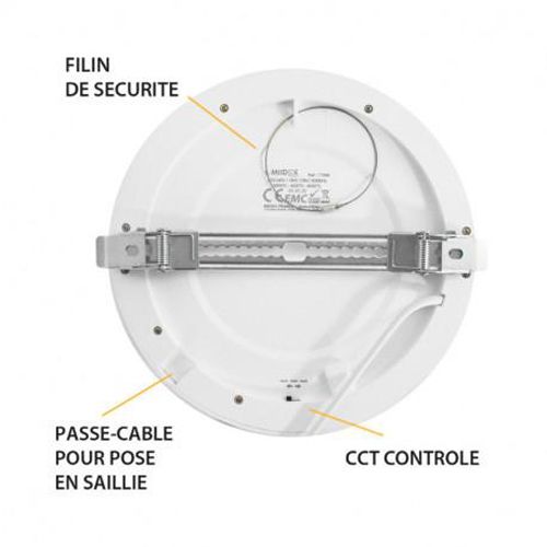 Plafonnier LED ALDEBARAN blanc D220 mm 18 W CCT MIIDEX LIGHTING 77565 photo du produit Secondaire 1 L