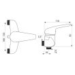 Mitigeur de douche universel M1/2'' entraxe réglable 100 à 120 - DELABIE - 2312 pas cher Secondaire 3 S