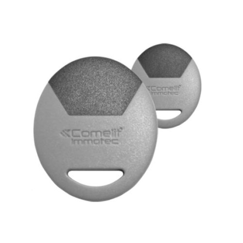 Badge MIFARE format porte clé gris/rouge - COMELIT - CLE/GR pas cher