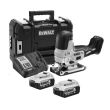 Scie sauteuse 18V + 2 batteries 5 Ah + chargeur + coffret Tstak - DEWALT - DCS335P2-QW pas cher