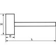 Massette à embouts interchangeable manche en frêne verni 25mm - SAM OUTILLAGE - 320-28D pas cher Secondaire 1 S