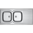 Evier 2 cuves inox avec égouttoir MAN721-1200 1200x600cm à poser - FRANKE - 010372 pas cher
