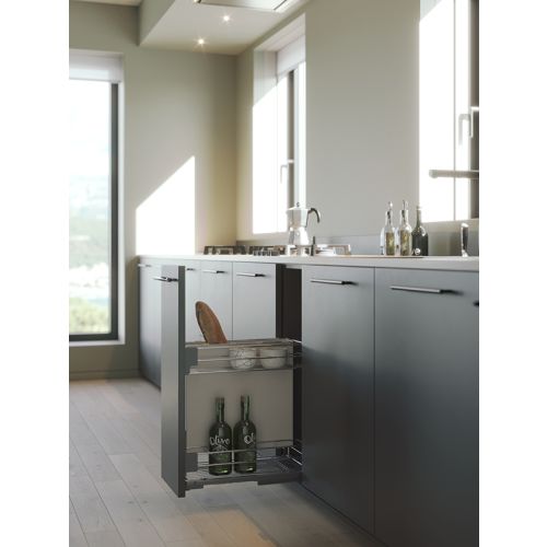 Cadre bas coulissant 2 niveaux + pain bouteille pour meuble 300 LMC 006G-300 photo du produit Secondaire 1 L