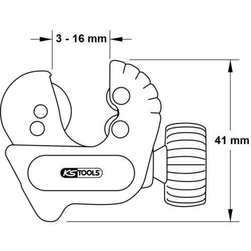 Mini coupe-tube cuivre diamètre 3 - 16 mm KS TOOLS 101.5016 photo du produit Secondaire 3 L