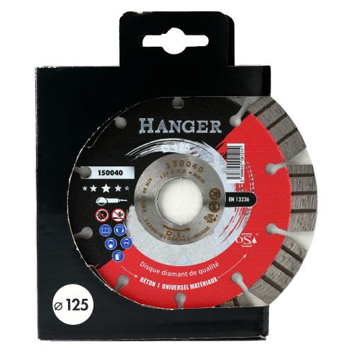 Disque diamant universel Premium 125mm hauteur 12mm pour le béton segment - HANGER - 150040 pas cher Secondaire 2 L