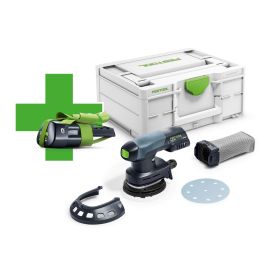 Ponceuse excentrique hybride 18V Festool ETSC 125-Basic-Ergo + 1 batterie + coffret SYS3 M 187 - 577030 photo du produit Principale M
