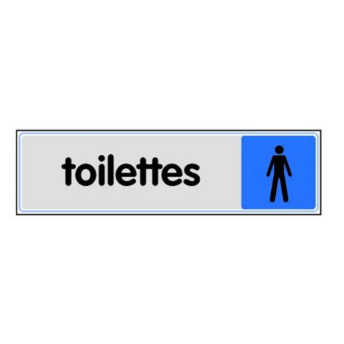 Plaque toilettes hommes en plexi couleur 170x45mm - NOVAP - 4036489 pas cher