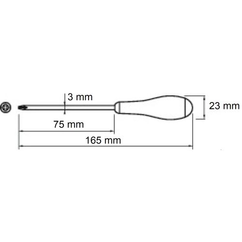 Tournevis PZ0 3x75mm - MOB - 9103010001 pas cher Secondaire 1 L
