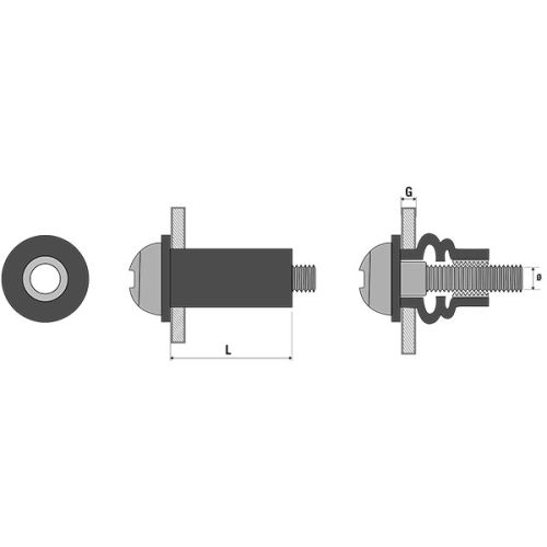Cheville EPDM M6 26-SBOX boîte de 50 - SCELL-IT - RN0625 pas cher Secondaire 1 L