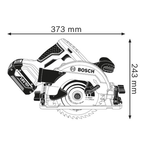 Kit 6 outils 18 V (GSR55/GBH22/GWS10/GSA18/GST18/GKS57) + 3 batteries 4 Ah + chargeur BOSCH photo du produit Secondaire 11 L