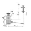 Bonde automatique pour lavabo laiton avec tirette verticale VALENTIN 00 100100 000 00 photo du produit