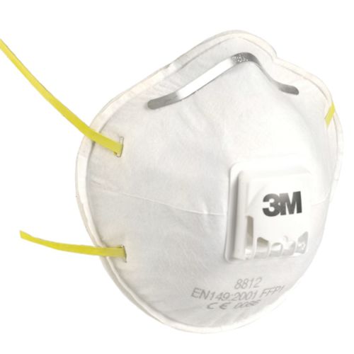 Boîte de 10 masques respiratoires coques jetables FFP1 avec  soupape série 8812 blanc 3M 7000006980 photo du produit Principale L