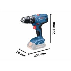 BOSCH 06019H1107 GSB 18V-21 - Perceuse sans fil 18V en coffret avec 2  batteries 2Ah et chargeur, 0 - 480 / 0 - 1.800 rpm, Ø vis max. 10 mm