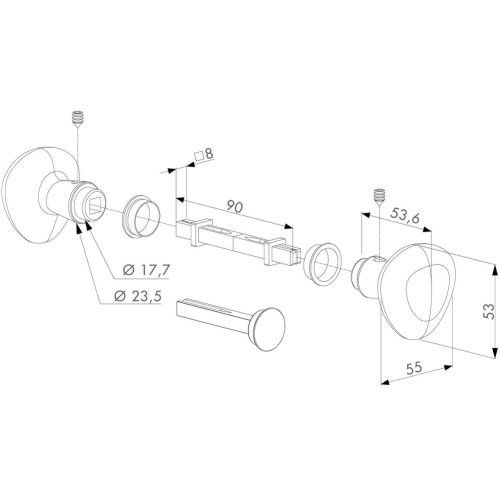 Kit boutons blocages en combinaison de la g&acirc;che &eacute;lectrique - LOCINOX - P00006380 pas cher Secondaire 1 L