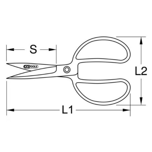 Ciseaux Berylliumplus 210 mm KS TOOLS 962.9017 photo du produit Secondaire 1 L