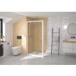 Paroi de douche SUPRA III FIXE 100 cm profilé chromé avec verre transparent KINEDO PA1573CTN photo du produit Secondaire 2 S
