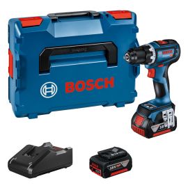 Perceuse-visseuse 18V Bosch GSR 18V-90 C + 2 batteries GBA 5 Ah + chargeur en coffret L-Boxx - 06019K6006 photo du produit Principale M