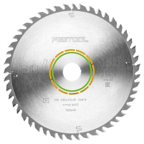 Lame de scie circulaire WOOD FINE CUT HW 230x2,5x30 W48 - FESTOOL - 500648 pas cher Secondaire 1 L