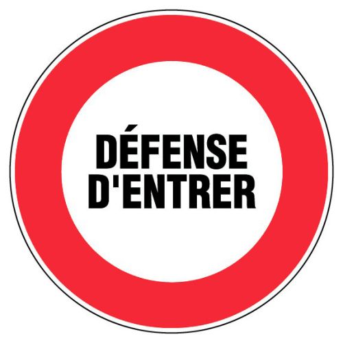 Panneau d'interdiction rond 300 mm ''Défense d'entrer'' NOVAP 4061160 photo du produit Principale L