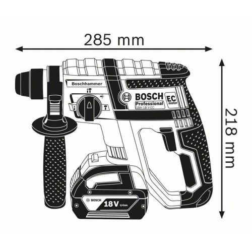 Perforateur  18 V  SDS Plus GBH 18 V-EC (sans batterie ni chargeur) en coffret L-BOXX BOSCH 0611904003 photo du produit Secondaire 1 L