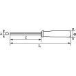 Clé à douille emmanchée SAMSOFORCE 6 pans 4mm avec clip FME - SAM OUTILLAGE - 291T-4-FME pas cher Secondaire 1 S