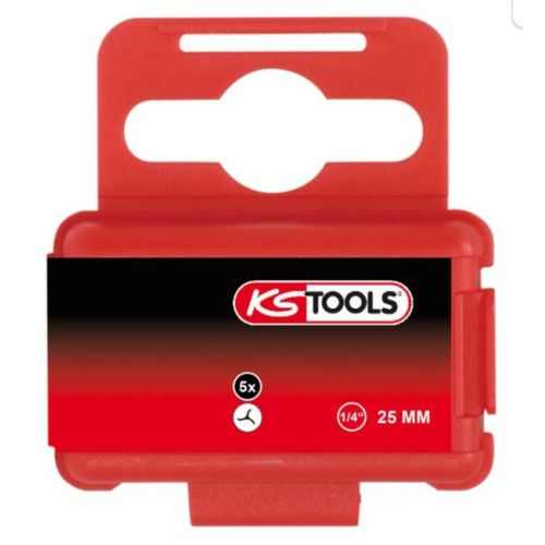 Boîte de 5 embouts de vissage Triwing 1/4'' 25 mm #2 KS TOOLS 911.3628 photo du produit Secondaire 2 L