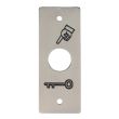 Plaque inox gravee symbole cle diametre 19mm - SEWOSY - PBP19_3 pas cher