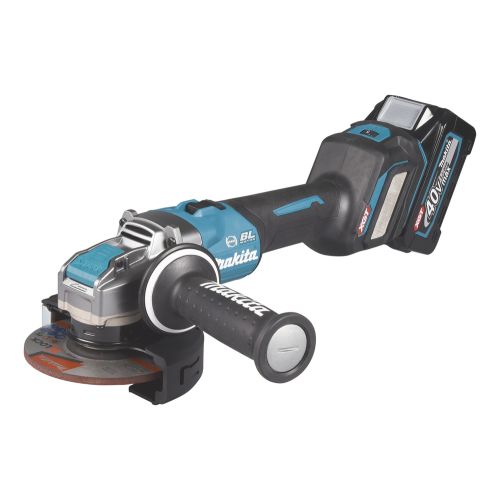 Meuleuse 40 V max Li-Ion XGT 125 mm + 2 batteries 4 Ah + chargeur Li-Ion en coffret MAKPAC MAKITA GA041GM201 photo du produit