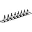 Jeu de 8 douilles tournevis 1/4'' empreinte Torx® sur rack - SAM OUTILLAGE - RT-J8R pas cher